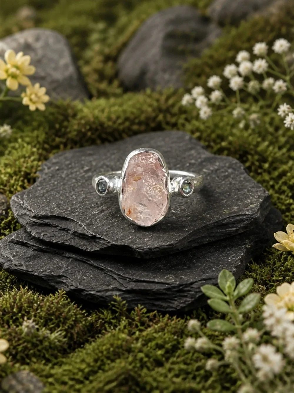 NEW! Rose Quartz & Mystic Quartz Ring